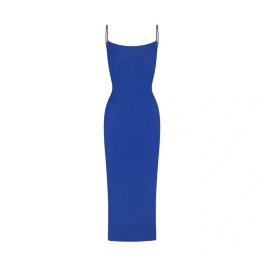 BNWT Skims Soft Lounge Low Back Dress - Cobalt - L